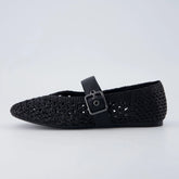 Gabby Woven Mary Jane Flats