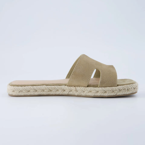 Avocado Espadrille Slide Sandal