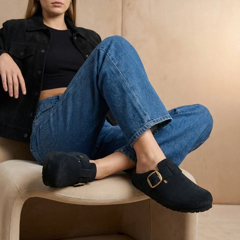 Rusty Leather Clogs