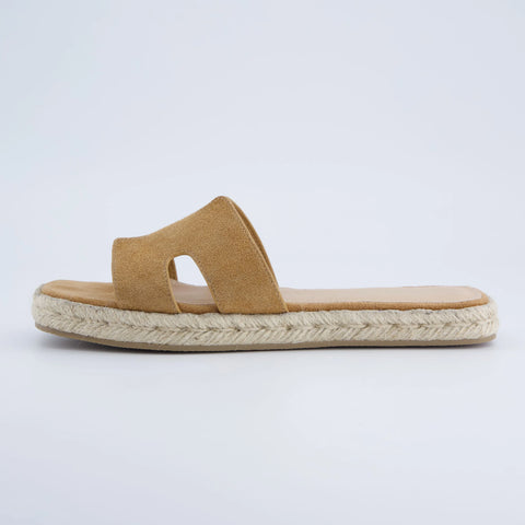 Avocado Espadrille Slide Sandal