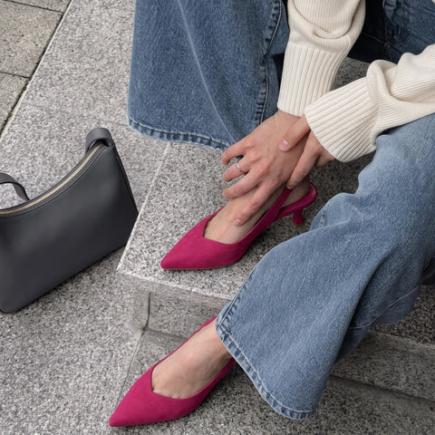Saby Slingback Kitten Heels