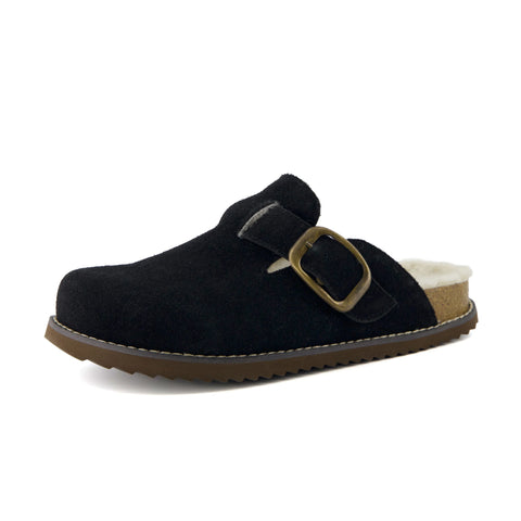 Blain Fur Genuine Suede Clogs