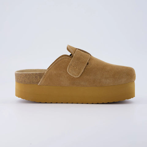 Granola Suede Platform Clog