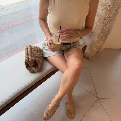 Gracie Mesh Mary Jane Flats