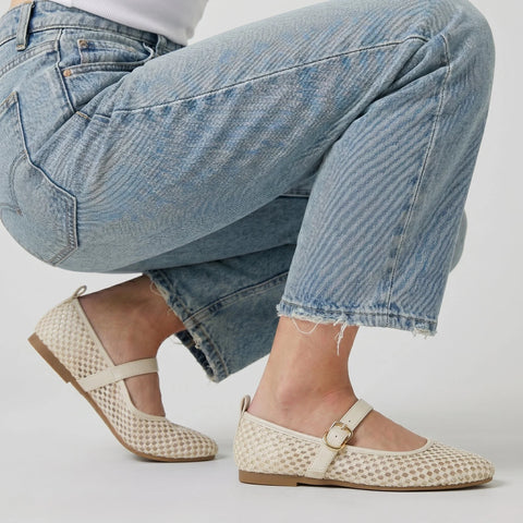 Gracie Mesh Mary Jane Flats