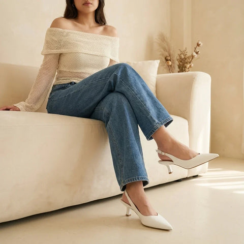 Saby Slingback Kitten Heels