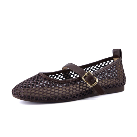 Gracie Mesh Mary Jane Flats