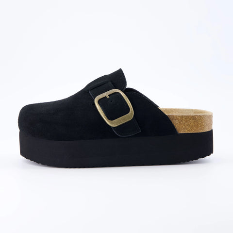 Granola Suede Platform Clog