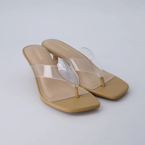 Mezzo Clear Strap Kitten Heels