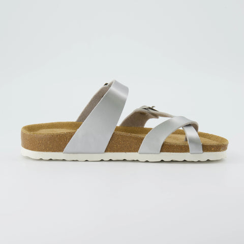 Luna Cork Footbed Sandal Metallics