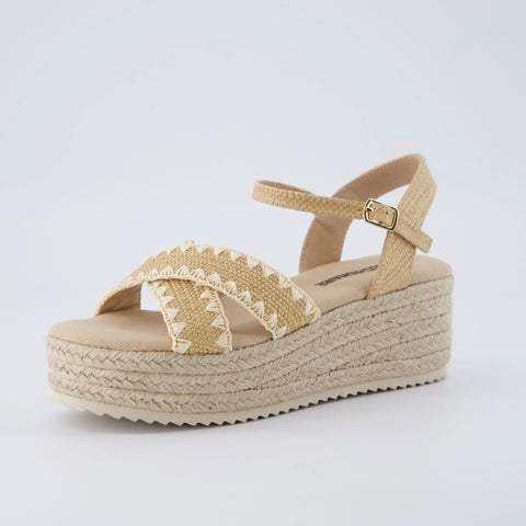 Ola Raffia Platform Sandals