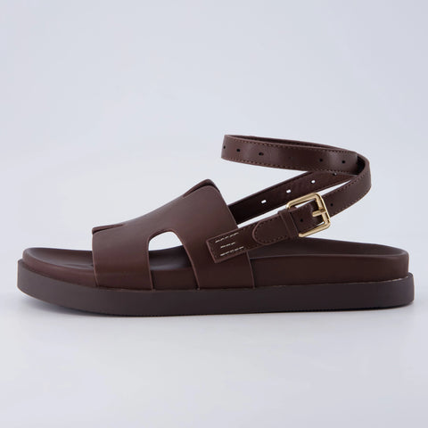 Erika Cut-Out Ankle Wrap Sandals