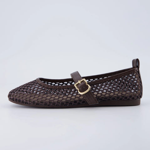 Gracie Mesh Mary Jane Flats