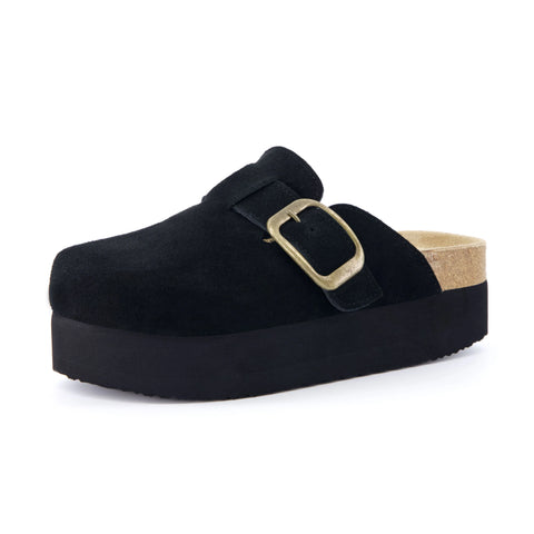 Granola Suede Platform Clog