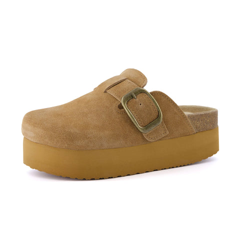Granola Suede Platform Clog