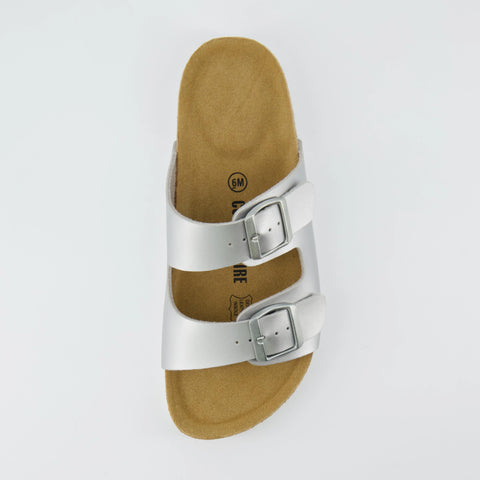 Lane Cork Footbed Sandal Metallics