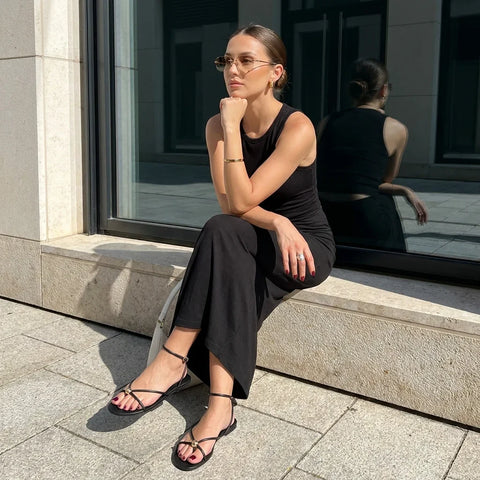 Tory Strappy Flat Sandals