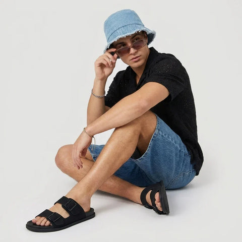 Alpha Genuine Leather Mens Sandals