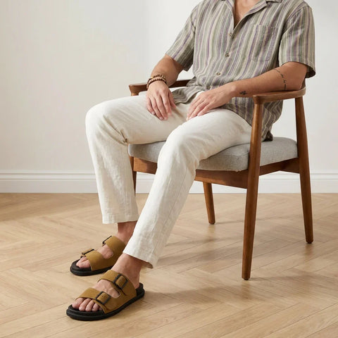 Alpha Genuine Leather Mens Sandals