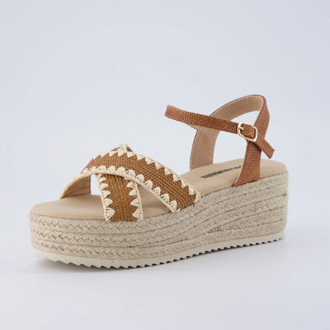 Ola Raffia Platform Sandals