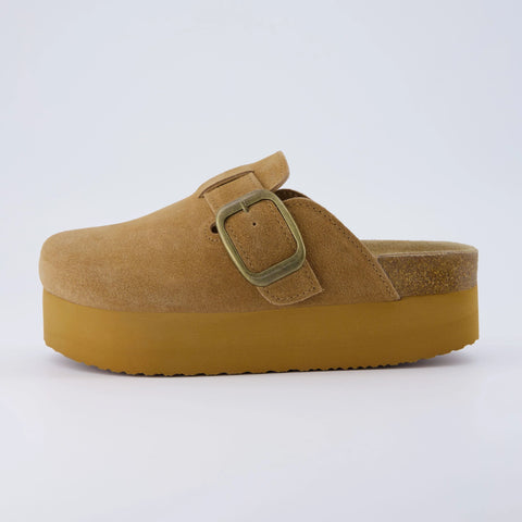 Granola Suede Platform Clog
