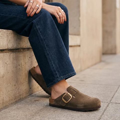 Rusty Leather Clogs