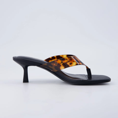 Mezzo Clear Strap Kitten Heels