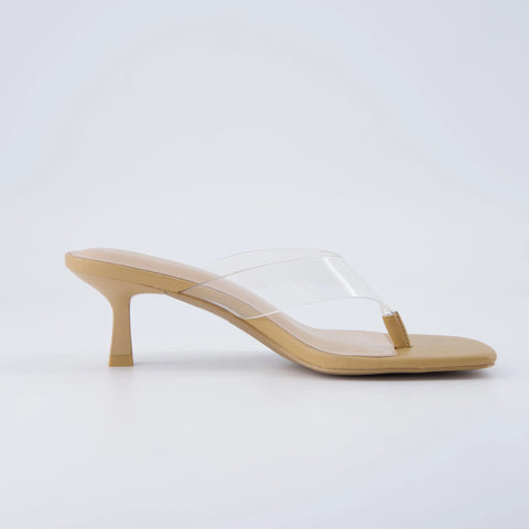 Mezzo Clear Strap Kitten Heels