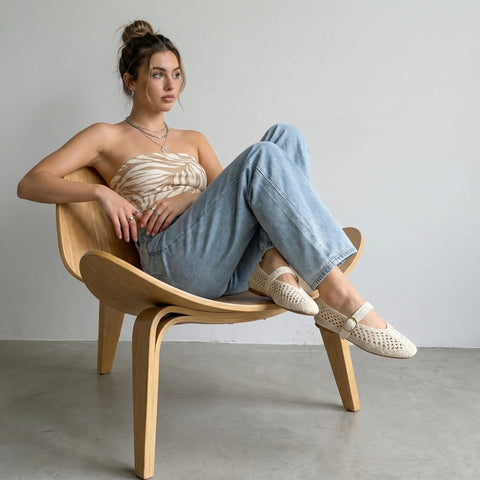 Monet Woven Mary Jane Flats
