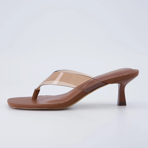 Mezzo Clear Strap Kitten Heels