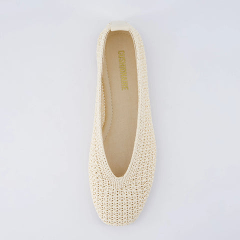 Gilt Woven Ballet Flats