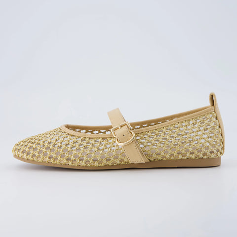 Gracie Mesh Mary Jane Flats