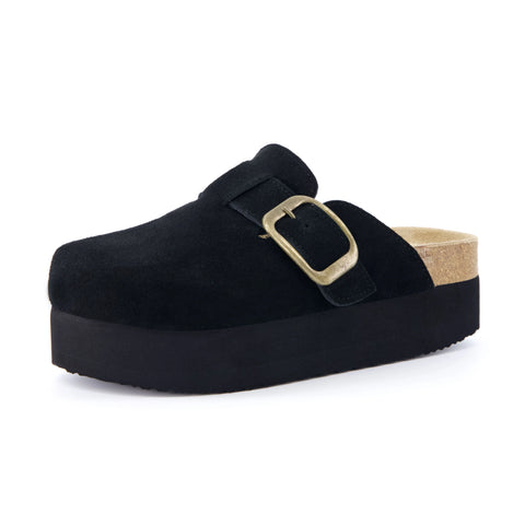 Granola Suede Platform Clog