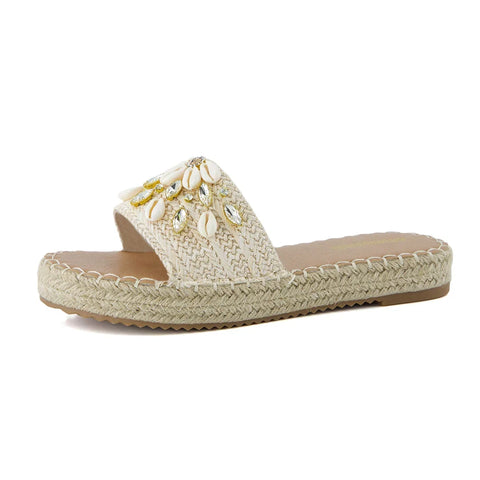 Playa Espadrille Slide Sandals