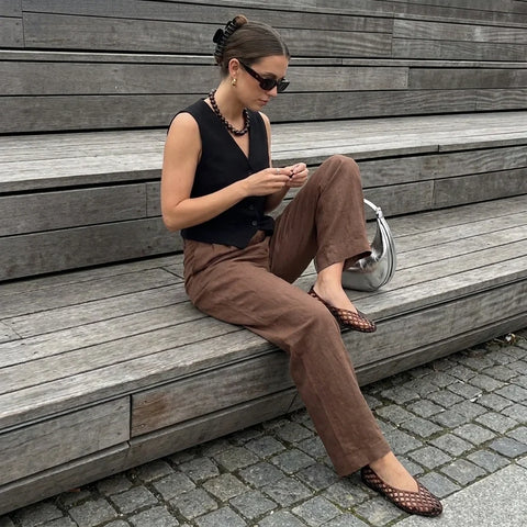 Siesta Lattice Ballet Flats