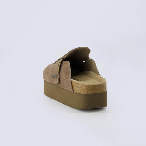 Granola Suede Platform Clog