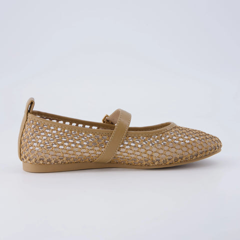 Gracie Mesh Mary Jane Flats